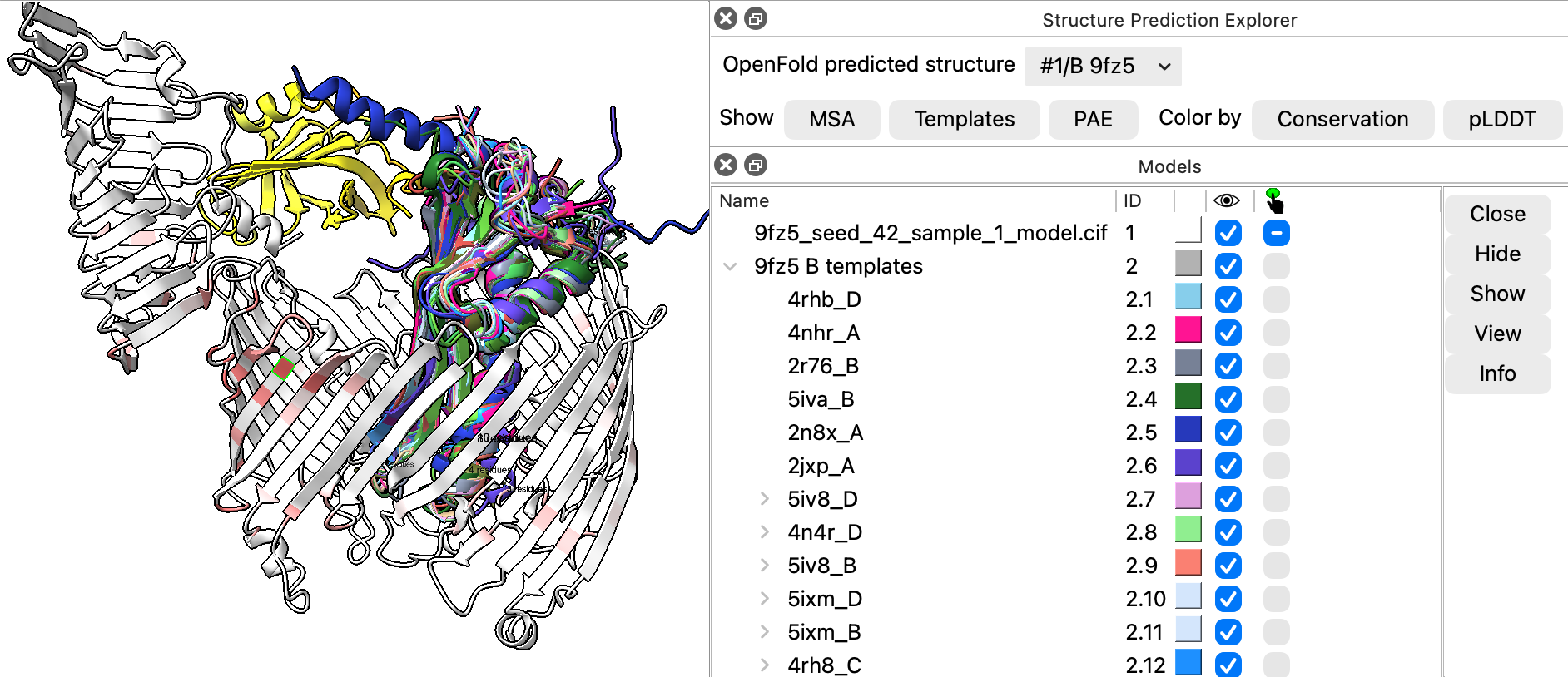 ChimeraX Prediction Explorer